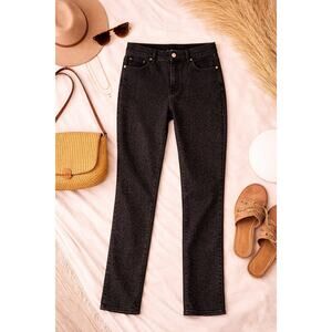 Abercrombie & Fitch Women's Cheetah High Rise Super Skinny Ankle Jean Black 25/0